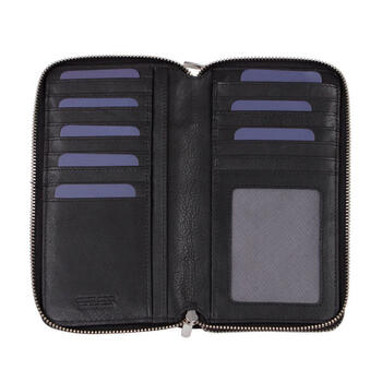 Schwarze Geldbörse von Brics für Damen, geöffnet