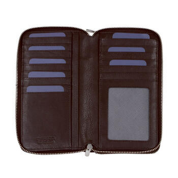 Braune Geldbörse von Brics für Damen, geöffnet